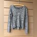 American Eagle Outfitters Sweaters | American Eagle Womens Size M Sleeve Round Neck Knit Top Glitter Style | Color: Blue/Gold | Size: M