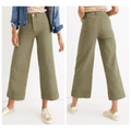 Madewell Jeans | Madewell Emmett Wide Leg Crop Pant Women's Size 36 Sage Green Jeans | Color: Green | Size: 20