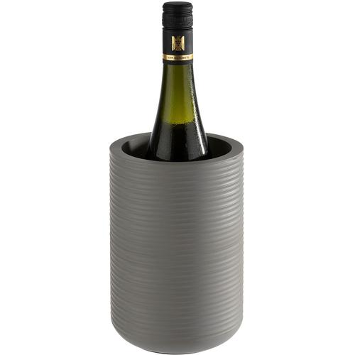 „Wein- und Sektkühler APS „“ELEMENT““ Eiskübel grau Baraccessoires Weinaccessoires auch als Vase nutzbar, Beton, Höhe 19 cm“