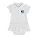 Girls Infant Garb White Creighton Bluejays Caroline Cap Sleeve Polo Dress