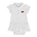 Girls Infant Garb White Oklahoma State Cowboys Caroline Cap Sleeve Polo Dress
