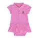 Girls Infant Garb Pink Brown Bears Caroline Cap Sleeve Polo Dress