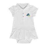 Girls Infant Garb White Delaware Fightin' Blue Hens Caroline Cap Sleeve Polo Dress