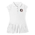 Girls Toddler Garb White Florida State Seminoles Caroline Cap Sleeve Polo Dress