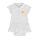 Girls Infant Garb White Michigan Wolverines Caroline Cap Sleeve Polo Dress