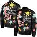 Men's Freeze Max Black Looney Tunes Graphic Satin Full-Snap Jacket