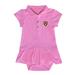 Girls Infant Garb Pink Harvard Crimson Caroline Cap Sleeve Polo Dress