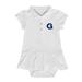 Girls Infant Garb White Georgetown Hoyas Caroline Cap Sleeve Polo Dress