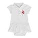 Girls Infant Garb White Oklahoma Sooners Caroline Cap Sleeve Polo Dress