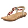 Zehentrenner LASCANA, Damen, Gr. 42, bunt, Obermaterial: 50% Lederimitat, 50% Textilmaterial. Decksohle: 100% Textilmaterial. Laufsohle: 100% Synthetik, gemustert, klassisch, Schuhe, Sandale mit elastischen Riemchen und modischer Farbgebung