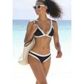 Triangel-Bikini VENICE BEACH Gr. 38, Cup A/B, schwarz-weiß (schwarz, weiß) Damen Bikini-Sets Ocean Blue