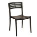 Grosfillex Expert Grosfillex Vogue Stackable Sidechair Plastic/Resin/Plastic/Acrylic/ in Black | 33 H x 19.5 W x 22 D in | Outdoor Furniture | Wayfair