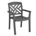 Grosfillex Expert Grosfillex Sanibel Stackable Sidechair Plastic/Resin/Plastic/Acrylic/ in Gray/Black | 34 H x 24 W x 24 D in | Outdoor Furniture | Wayfair