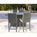 Signature Design by Ashley Palazzo Rectangular 4 - Person 72" Long Bar Height Outdoor Dining Set Metal/Wicker/Rattan in Gray | 72 W x 42 D in | Wayfair