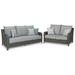 Signature Design by Ashley Park Outdoor Wicker Patio Sofa Wicker/Rattan in Gray | Wayfair PKG014556