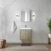 Lexora 24" Wall-Mounted Single Bathroom Vanity Set w/ Mirror Wood/Marble in Brown | 24 W in | Wayfair LVFB24SK311