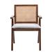 Red Barrel Studio® Umina Solid Back Arm Chair Upholstered/Fabric in Brown | 33.75 H x 24.75 W x 22.75 D in | Wayfair