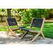 Foundry Select Patio Chair Wood in Brown/Gray/White | 30.7 H x 25 W x 30.3 D in | Wayfair 0E9BDD0872774DCA911C17BCDB44F5BD