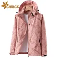 CHRLCK-Veste de randonnée imperméable pour femme coupe-vent course à pied camping pêche chasse