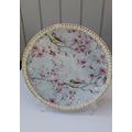 Shabby Chic Decorated Glass Plate/Glass Dinner Plate Decoupage/