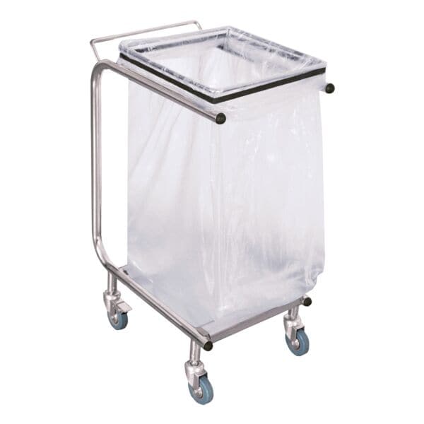 WAS Müllbeutelwagen silber, 35x80x51 cm Image