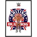 WWE British Bulldog Graphic Poster - Encadré A3