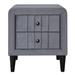 Upholstered Wooden Nightstand with 2 Drawers