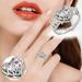 KIHOUT Ladies Fashion Heart-Shaped Hollow Pattern Ring Fashion Creative Ring Jewelry Deals