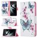 Galaxy S22 Case Cute Embossed Pattern Premium Leather Wallet Cover Flip Stand Credit Card Slots Pocket Holder Magnetic Closure Folio Case for Samsung Galaxy S22 Peach Blossom Butterfly