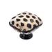 Mascot Hardware Stone Pattern Flat Design Black On Distressed Yellow Resin Cabinet Knob