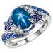 KIHOUT Sales European And American Fashion Natural Ring Blue Diamond Ring Female Valentine s Day Jewelry