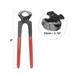 End Cutting Pliers 8" Nail Nippers Puller Plier with Red Plastic Handle - Black Red - 8 Inch