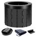 EUBUY Portable Toilet Potty for Adults Waterproof Folding Toilet for Camping/Boat/Hiking/Long Trips Black