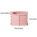 mnjin portable travel toilet folding commode toilet seat hiking for camping pink