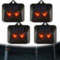 MLFU 4-Pack Solar Nocturnal Animal Repeller Deterrent Devices with Red LED Strobe Lights