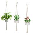 AIRKOUL Macrame Plant Hangers Set of 3 Hanging Planter Indoor Outdoor Handmade Cotton Rope Hanging Planters Set Flower Pots Holder Stand with 3 Hooks