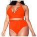 two piece sets for women Plus Waisted Swimwear Size High Control Coverage Full Swimsuit Women s Tummy Swimwears Tankinis Set