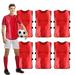 6 Pack Pinnies Vests for Soccer Training Vest Basketball Soccer Training Equipment for Adult Child Sport Supplies - Red - child