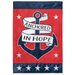 Anchored In Hope Navy Blue Red 19 x 7 Large Polyester Outdoor Hanging Garden Flag