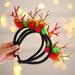 Hadanceo Elk Antler Christmas Hat Sequins Hair Hoop Hairband Headband Xmas Headwear