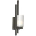 Ondrian 16.7"H Left Oil Rubbed Bronze Sconce w/ Opal Glass Shade