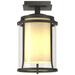 Meridian 12.6"H Coastal Natural Iron Outdoor Semi-Flush