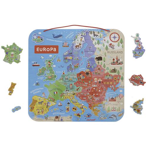 "Puzzle JANOD ""Magnetisches Europa"" Puzzles bunt Kinder Puzzle"