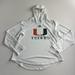 Adidas Tops | Adidas Miami Hurricanes Tennis Long Sleeve Pullover Hoodie Womens Size Medium | Color: White | Size: M