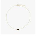 Anthropologie Jewelry | Anthropologie Black Enamel Evil Eye Gold Choker Necklace Bracelet Gold Chain | Color: Black/Gold | Size: Os
