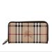 Burberry Bags | Burberry Lg Haymarket Check Ziggy Zig Wallet | Color: Cream/Tan | Size: Os