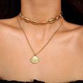 Free People Jewelry | Free People Gold Layered Shell Choke | Color: Gold/Red | Size: Os