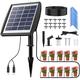 Solar Bewässerungssystem, Ankway 15M Automatische Gartenbewässerungssystem, Solarbetriebenes Tropfbewässerungsset mit Wassersensor, Selbstbewässerungsgeräte mit Timer für Gewächshaus Garten Balkon