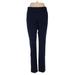 JM Collection Dress Pants - High Rise Straight Leg Boyfriend: Blue Bottoms - Women's Size Medium