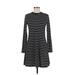 Love, Fire Casual Dress: Black Stripes Dresses - Women's Size Medium